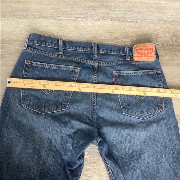 Levi’s 505 - Straight Leg Dark Wash Denim Jeans - Men’s Size 38x32 - Picture 8 of 12